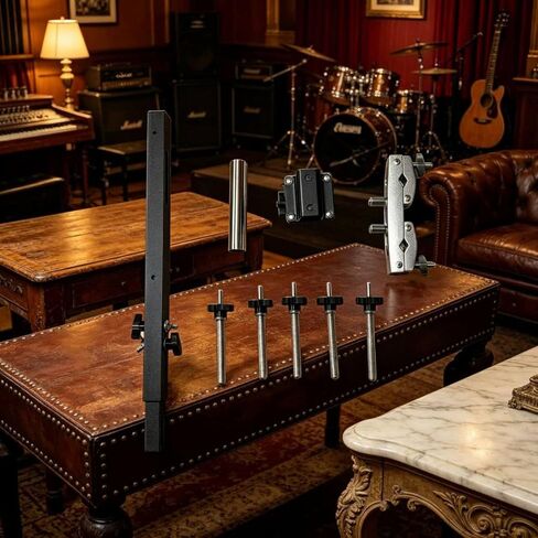 Five Slot Instrument Stand Adjustable Percussion Mounting Rack Metal Frame Musical Equipment for Drummers, Stage , 5-Group Stand in Kuwait
