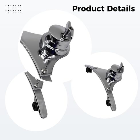Tom Drum Mount for 10 in / 25.4 cm Drums, Right-Angle Silver Metal Suspension Rack, Adjustable Jazz Drum Floor Tom Hanger, Shockproof and Space Saving Design, Easy to Clean Drum Set Accessories in Kuwait