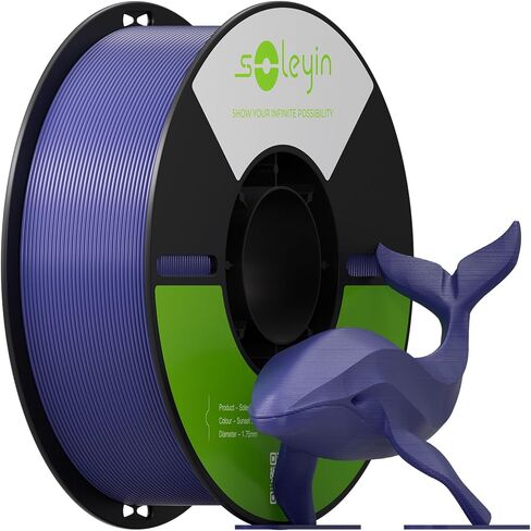 خيوط SOLEYIN PETG 1.75 مم، خيوط طابعة ثلاثية الأبعاد عالية القوة، دقة الأبعاد ± 0.02 مم، بكرة 1 كجم (2.2 رطل)، أبيض in Kuwait