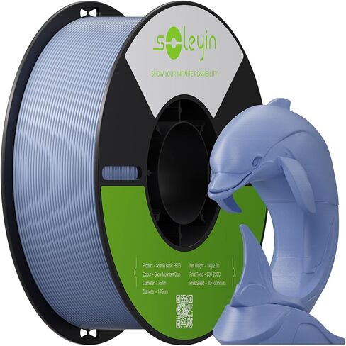 خيوط SOLEYIN PETG 1.75 مم، خيوط طابعة ثلاثية الأبعاد عالية القوة، دقة الأبعاد ± 0.02 مم، بكرة 1 كجم (2.2 رطل)، أبيض in Kuwait