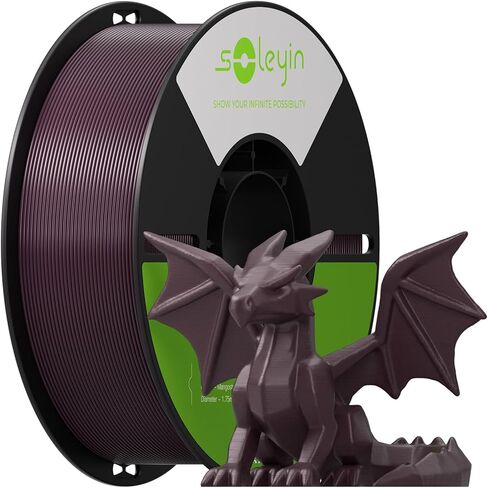 خيوط SOLEYIN PETG 1.75 مم، خيوط طابعة ثلاثية الأبعاد عالية القوة، دقة الأبعاد ± 0.02 مم، بكرة 1 كجم (2.2 رطل)، أبيض in Kuwait