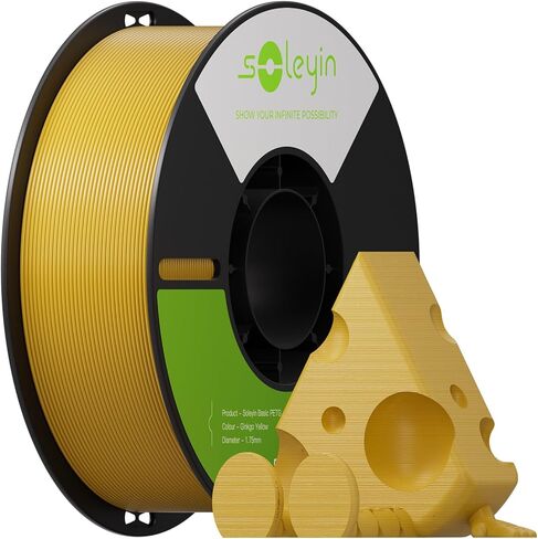 خيوط SOLEYIN PETG 1.75 مم، خيوط طابعة ثلاثية الأبعاد عالية القوة، دقة الأبعاد ± 0.02 مم، بكرة 1 كجم (2.2 رطل)، أبيض in Kuwait