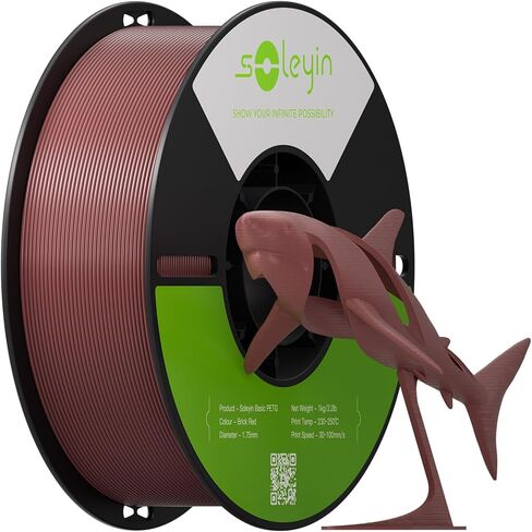 خيوط SOLEYIN PETG 1.75 مم، خيوط طابعة ثلاثية الأبعاد عالية القوة، دقة الأبعاد ± 0.02 مم، بكرة 1 كجم (2.2 رطل)، أبيض in Kuwait