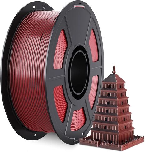 Silk PLA Filament 1.75mm, 3D Printer Filament Dual Color Coextrusion Filament Silk Black red Color Change PLA,250g (pla Silk Rose red Blue) in Kuwait