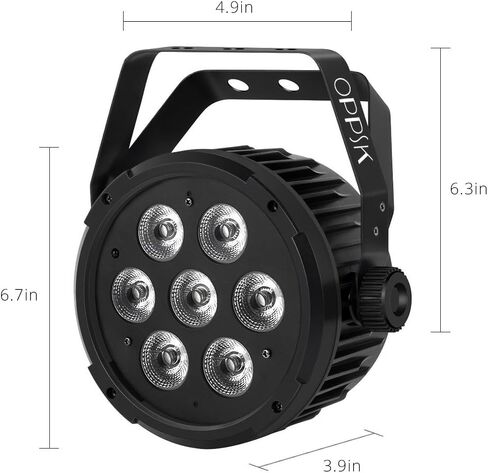 LED Stage Par Light: 70W RGBWA 5IN1 LED Par Can Sound Activated Multi Modes by Remote & DMX Control for DJ Event Wedding Church Party Club Christmas Halloween in Kuwait