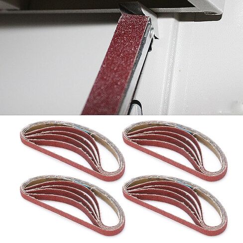 Kadimendium Sandpaper Belt Abrasive Strip Replacement Tool for Sander and Durable for Metal Grinding 80180# for Home Improvement 20pcs (320#) in Kuwait