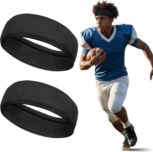 2 Pcs Protective Headband for Flag Football Soccer Headgear with Foam Padded Head Guards Accessories for Women Men Athletic Hockey Sport in Kuwait