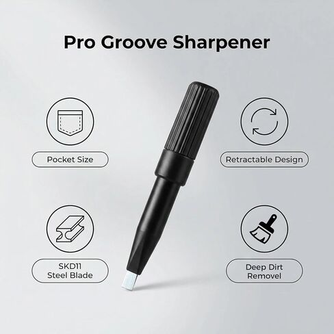 مبراة نادي الجولف مع شفرة تنظيف دوارة مطورة SKD11 منظف نادي الفولاذ لأخدود U وV-Groove، أداة مبراة أخدود إسفين الجولف المحمولة in Kuwait