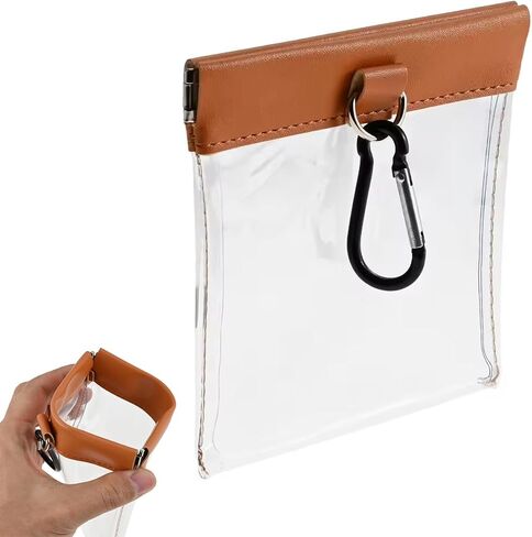Golf Tee Pouch with Carabiner Hook Quick Release Closure PVC Clear Golfing Tee Bag Pocket Organizer for Wood Golf Tees 2 3/4 inch 3-1/4" Professional Plastic Golfing Tees in Kuwait