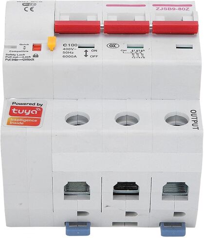 Smart Circuit Breaker, AC220V PA66-DSM Flame Retardant Shell Phone APP Remote Switch (3P 100A) in Kuwait