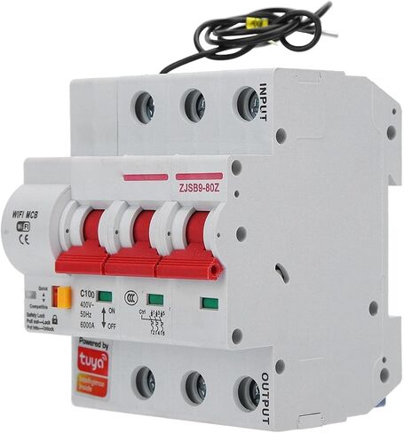 Smart Circuit Breaker, AC220V PA66-DSM Flame Retardant Shell Phone APP Remote Switch (3P 100A) in Kuwait