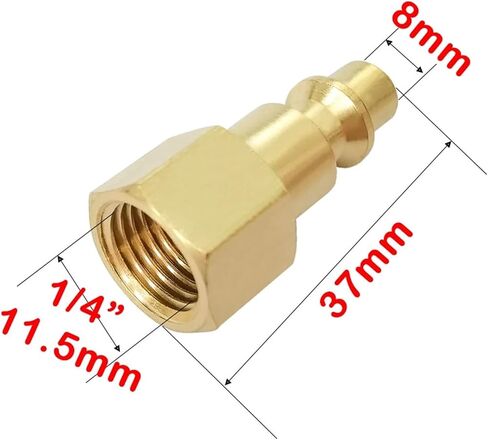 1Pcs U20PF NPT 1/4 Inch Brass Air Compressor Pneumatic Tool Quick Connector in Saudi Arabia