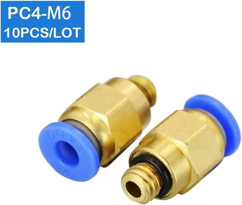 10Pcs PC4-M6 4mm To M6 Pneumatic Fittings Connectors Male Straight One-Touch Quick Release Fitting in Saudi Arabia