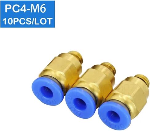 10Pcs PC4-M6 4mm To M6 Pneumatic Fittings Connectors Male Straight One-Touch Quick Release Fitting in Saudi Arabia