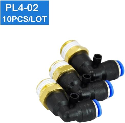 10Pcs PL4-02 1/4 Inch Male Thread To 4mm Elbow Pneumatic Connector Fittings in Kuwait