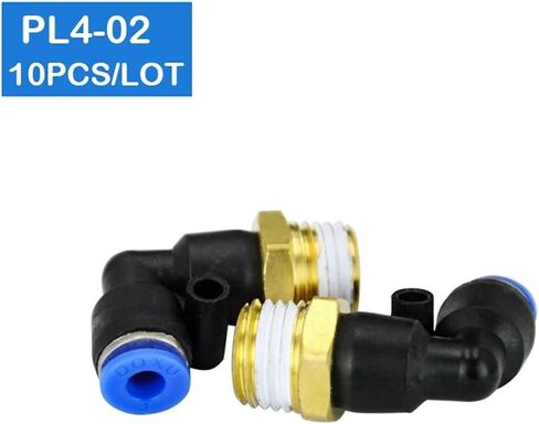 10Pcs PL4-02 1/4 Inch Male Thread To 4mm Elbow Pneumatic Connector Fittings in Kuwait