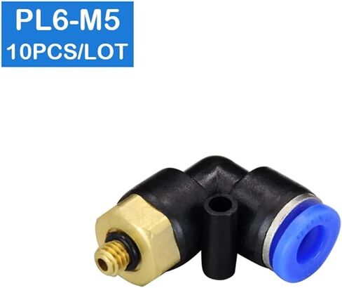 10Pcs Of PL6-M5 6mm Push In One Touch Connector M5 Thread Pneumatic Quick Fittings in Kuwait