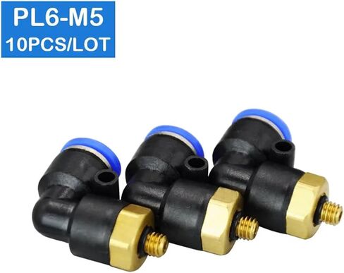 10Pcs Of PL6-M5 6mm Push In One Touch Connector M5 Thread Pneumatic Quick Fittings in Kuwait