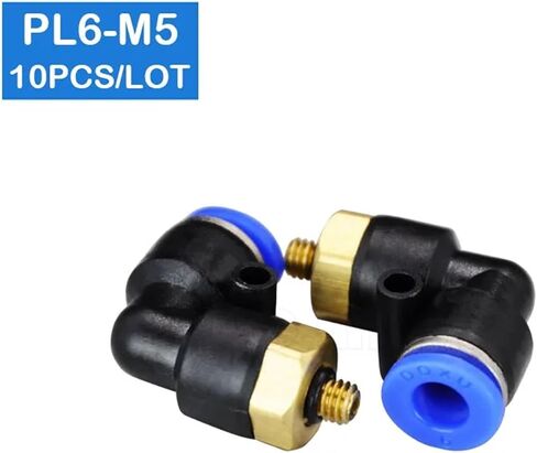 10Pcs Of PL6-M5 6mm Push In One Touch Connector M5 Thread Pneumatic Quick Fittings in Kuwait
