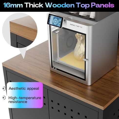 3D Printer Stand with Filament Storage,Heavy Duty 3D Printer Table with 4 Adjustable Filament Racks,Ultra-Stable 3D Printing Desk with Side Pegboard Suitable for Studios,Offices,Home(Black) in Kuwait