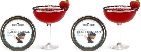 The Spice Lab Black Obsidian Salt - Cocktail Rimmer for Martinis & Margaritas - Black Salt Rimmer perfect for Fun Cocktails Halloween - Drink Rimmer- All Natural in Kuwait