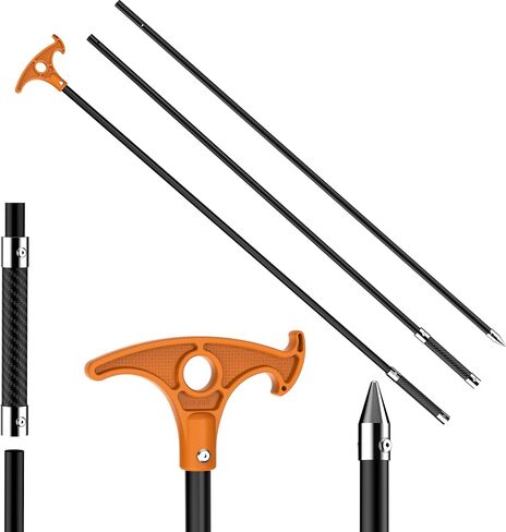 itayak 8.39'/12.3' Shallow Water Anchor Pole (Gloves Included) | Solid Fiberglass, Hook-Handle, 316 Stainless Tip, Mud Anchor Pole for Fishing Kayak in Kuwait