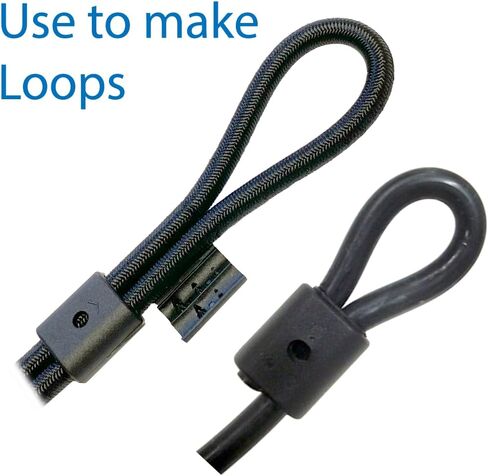 3/16 in. & 1/4 in. • 2 pc. Bungee/Elastic Loop & Coupler Connector, Kayak Bungee Clips, Shock Cord Crimp, Kayak Accessories, 2 Sets in Kuwait