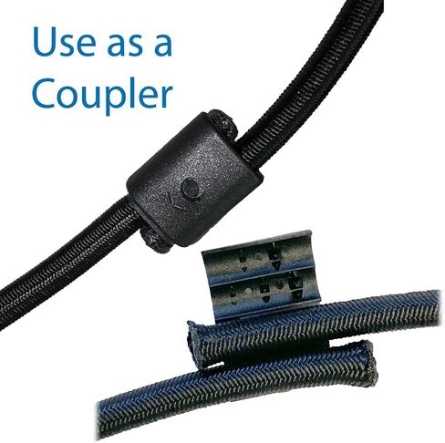 3/16 in. & 1/4 in. • 2 pc. Bungee/Elastic Loop & Coupler Connector, Kayak Bungee Clips, Shock Cord Crimp, Kayak Accessories, 2 Sets in Kuwait