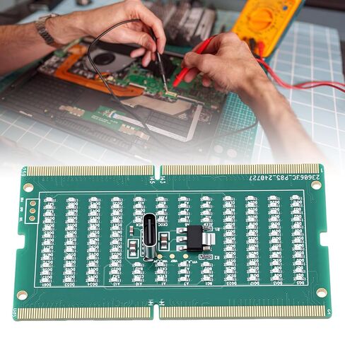جهاز اختبار فتحة ذاكرة اللوحة الأم للكمبيوتر المحمول Cuifati DDR4، مع أضواء مؤشر LED لسهولة استكشاف الأخطاء وإصلاحها والكشف السريع عن أخطاء الدائرة المفتوحة، لفنيي تكنولوجيا المعلومات وإصلاح الكمبيوتر in Kuwait