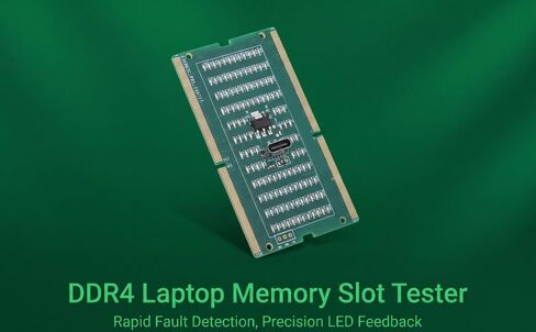جهاز اختبار فتحة ذاكرة اللوحة الأم للكمبيوتر المحمول Cuifati DDR4، مع أضواء مؤشر LED لسهولة استكشاف الأخطاء وإصلاحها والكشف السريع عن أخطاء الدائرة المفتوحة، لفنيي تكنولوجيا المعلومات وإصلاح الكمبيوتر in Kuwait
