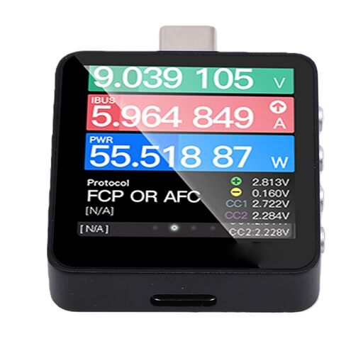 جهاز اختبار Sorandy USB C مع 20 بت ADC، دقة 0.00002V 0.00003A ARM Cortex M4 192 ميجا هرتز، جهاز اختبار مع مستشعر جاذبية شاشة IPS 1.54 بوصة لـ PD3.1 QC5.0 SCP AFC SVOOC in Kuwait