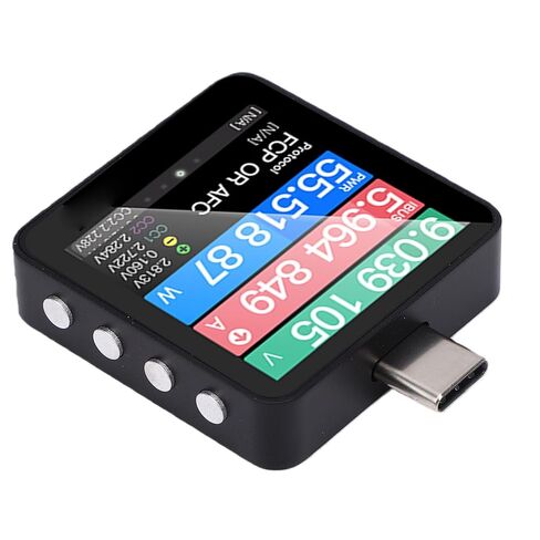 جهاز اختبار Sorandy USB C مع 20 بت ADC، دقة 0.00002V 0.00003A ARM Cortex M4 192 ميجا هرتز، جهاز اختبار مع مستشعر جاذبية شاشة IPS 1.54 بوصة لـ PD3.1 QC5.0 SCP AFC SVOOC in Kuwait
