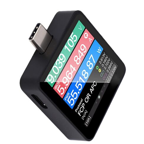 جهاز اختبار Sorandy USB C مع 20 بت ADC، دقة 0.00002V 0.00003A ARM Cortex M4 192 ميجا هرتز، جهاز اختبار مع مستشعر جاذبية شاشة IPS 1.54 بوصة لـ PD3.1 QC5.0 SCP AFC SVOOC in Kuwait