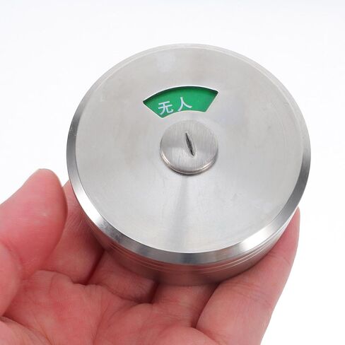 Stainless Steel Privacy Indicator Lock with Rotating Occupied Vacant Bolt for Public Bathroom Stall Door, Toilet Partition Latch Hardware for Commercial Restrooms in Kuwait