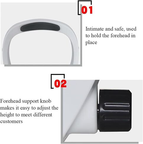 Vision Training Forehead Rest, Height Adjustment Knob, Adjustable Height Distance, Ergonomic Structure, Suitable for Vision Care Centers in Kuwait