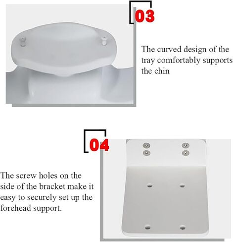 Vision Training Forehead Rest, Height Adjustment Knob, Adjustable Height Distance, Ergonomic Structure, Suitable for Vision Care Centers in Kuwait