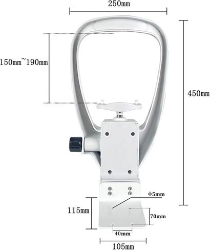 Eyeglass Optometry Accessories, Computer Ophthalmometer Lifting Chin Bracket Forehead Support with Adjustment Knob, Glasses Equipment for Auto Refractometer and Other Devices in Kuwait