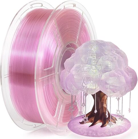 iSANMATE Rapid Translucent PLA Filament 1.75mm, Multicolor Rainbow PLA, Dimensional Accuracy ±0.02mm, 1kg Spool-Blue Purple in Kuwait