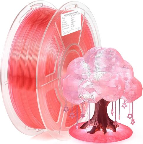 iSANMATE Rapid Translucent PLA Filament 1.75mm, Multicolor Rainbow PLA, Dimensional Accuracy ±0.02mm, 1kg Spool-Blue Purple in Kuwait
