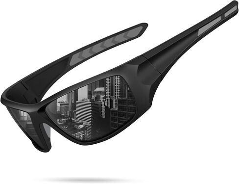 Sports Polarized Sunglasses for Men UV400 Wrap Around Sun Glasses for Fishing Driving Running Cycling Golf in Kuwait