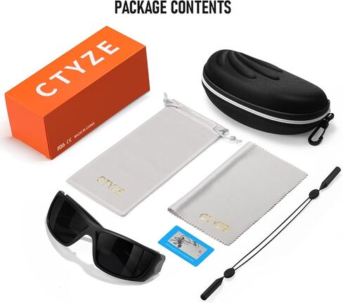 Sports Polarized Sunglasses for Men UV400 Wrap Around Sun Glasses for Fishing Driving Running Cycling Golf in Kuwait