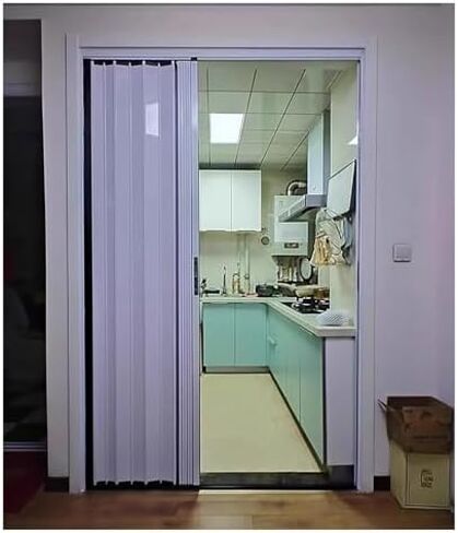 Aluminium Accordion Sliding Door Privacy Screen - 43x80in Room Divider for Home & Office, Modern Design, Space-Saving, Stylish Interior Partition Solution in Kuwait
