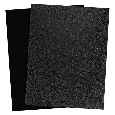 2Pcs ABS Plastic Sheet 12"x16", 1/4 Inch Thick, High Tensile Impact Strength Moldable Plastic Sheet, Black Rigid Thermoplastic Textured Front & Smooth Back for Home Decor,Handicrafts in Kuwait