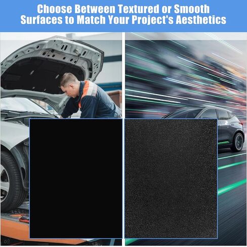2Pcs ABS Plastic Sheet 12"x16", 1/4 Inch Thick, High Tensile Impact Strength Moldable Plastic Sheet, Black Rigid Thermoplastic Textured Front & Smooth Back for Home Decor,Handicrafts in Kuwait
