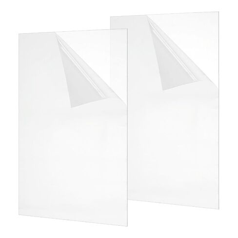 Grevosea 2 Pcs 2mm Acrylic Sheets, Clear Plastic Sheets for Crafts Cut to Size Acrylic Board with Protective Paper for DIY Project Picture Frames Signs DIY Display Projects (12x8inch) in Kuwait