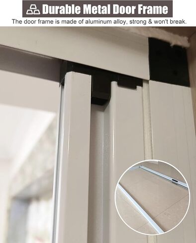 Accordion Folding Door - 31x80in Decorative Concertina Privacy Screen, Indoor Sliding Partition for Laundry Room & Wardrobe, Space-Saving Foldable Gate in Kuwait