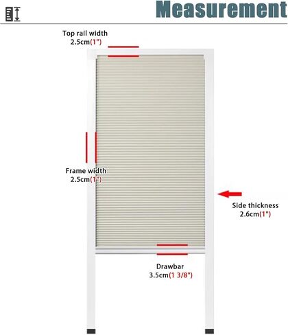 Accordion Folding Door Room Divider - Cellular Fabric Sliding Privacy Screen, Adjustable 26-70 Inch Doorways, Ideal for Home & Office, 68x80in (172.7x203cm) in Kuwait