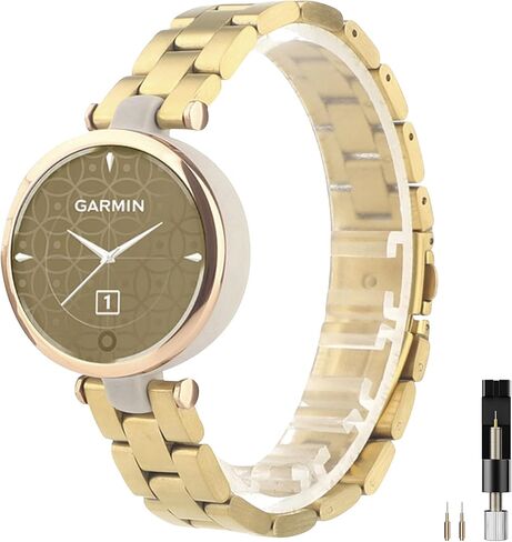 سوار Miimall المعدني متوافق مع Garmin Lily 1/2 Active Bands للنساء، خفيف الوزن، نحيف فاخر من الفولاذ المقاوم للصدأ سوار بديل أنيق قابل للتعديل لـ Lily 1/2/2 Active in Kuwait