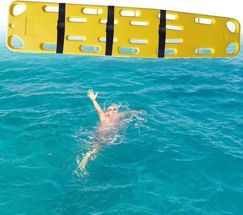 Portable Floating Spine Board for Swimming Pools, Lightweight Rescue Stretcher, Durable Plastic Life-Saving Back Board, Reusable Water Safety Equipment in Kuwait