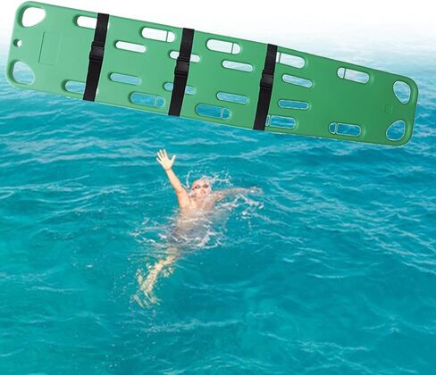 Portable Floating Spine Board for Swimming Pools, Lightweight Rescue Stretcher, Durable Plastic Life-Saving Back Board, Reusable Water Safety Equipment in Kuwait